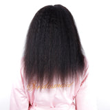 YUZHU Brazilian Kinky Straight 4x4 Lace Front Wigs Human Hair Natural Color 150% Density