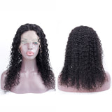 Water Wave 13x4 Lace Frontal Wigs Brazilian Virgin Human Hair Natural Color 180% Density