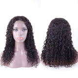 YUZHU Deep Wave Lace Front Wigs for Black Women Huamn Hair T Shape Middle Part Water Wave Lace Front Wig Pre Plucked with Baby Hair Brazilian 4x1 Lace Closure Deep Curly Wig 150% Density