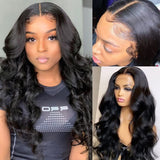 YUZHU Body Wave 13x4 Lace Front Wigs Brazilian Remy Human Hair Natural Color