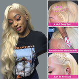 YUZHU 613 Blonde Lace Front Wigs Human Hair Body Wave 13x4 HD