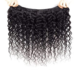 Water Wave 3 Bundles with 4x4 Closure Brazilian Virgin Human Hair Bundles Natural Color