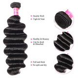 Loose Deep Wave 3 Bundles Brazilian Virgin Human Hair Bundles Natural Color