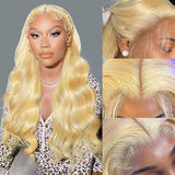 YUZHU 613 Blonde Lace Front Wigs Human Hair Body Wave 13x4 HD