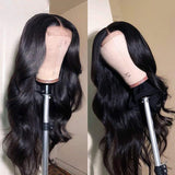 YUZHU 4X4 Body Wave Lace Closure Wigs Remy Human Hair 150% Hair Density