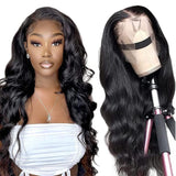 YUZHU Body Wave 13x4 Lace Front Wigs Brazilian Remy Human Hair Natural Color