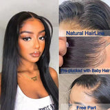 Silk Straight 4X4 Lace Closure Wigs Remy Human Hair 150% Hair Density