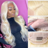 YUZHU 613 Blonde Lace Front Wigs Human Hair Body Wave 13x4 HD