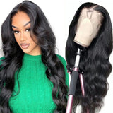 YUZHU Body Wave 4x4 Lace Front Human Hair Wigs