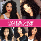 YUZHU Deep Wave Lace Front Wigs for Black Women Huamn Hair T Shape Middle Part Water Wave Lace Front Wig Pre Plucked with Baby Hair Brazilian 4x1 Lace Closure Deep Curly Wig 150% Density