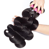 YUZHU Body Wave 3 Bundles Brazilian Virgin Human Hair Bundles Natural Color