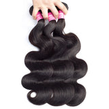 YUZHU Body Wave 3 Bundles Brazilian Virgin Human Hair Bundles Natural Color