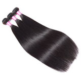 Straight Hair 3 Bundles Brazilian Virgin Human Hair Bundles Natural Color