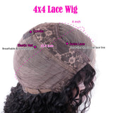 YUZHU Highlight Water Wave 4x4 Lace Front Wigs Brazilian Virgin Human Hair Wigs 4/27 180% Density