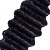 YUZHU Brazilian Deep Wave Human Hair 1 Bundle Natural Black