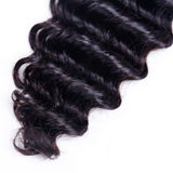 YUZHU Brazilian Deep Wave Human Hair 1 Bundle Natural Black