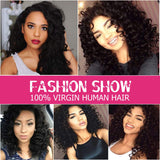 YUZHU Brazilian Deep Wave Human Hair 3 Bundle Natural Black