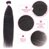 YUZHU Brazilian Human Hair Kinky Straight 1 Bundles Natural Black