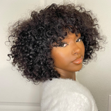 YUZHU Charming Wispy | Tik Tok Viral Shaggy Style Curly Wig Machine Made Human Hair